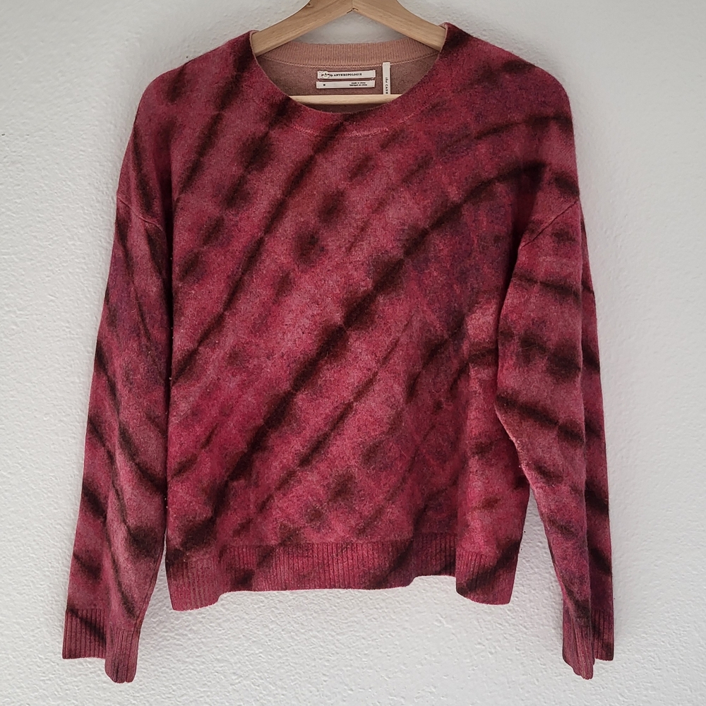 Women's Tie-Dye Sweater - Red and Black